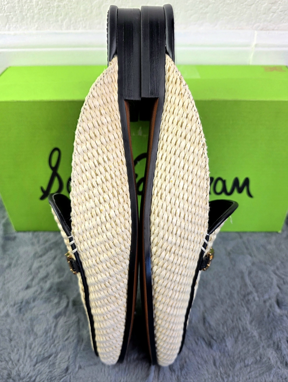 Sam Edelman Linnie, Linen Rafia Mules Size 10 - Picture 8 of 16